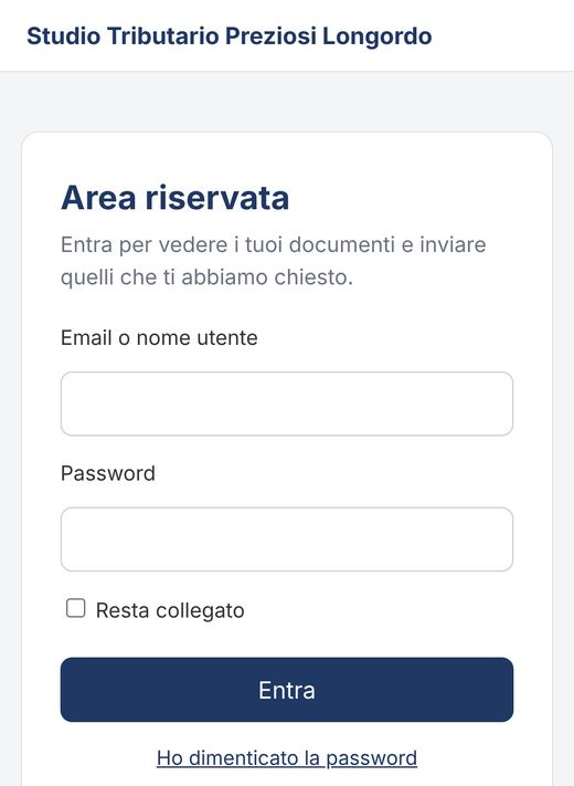 Pagina di accesso