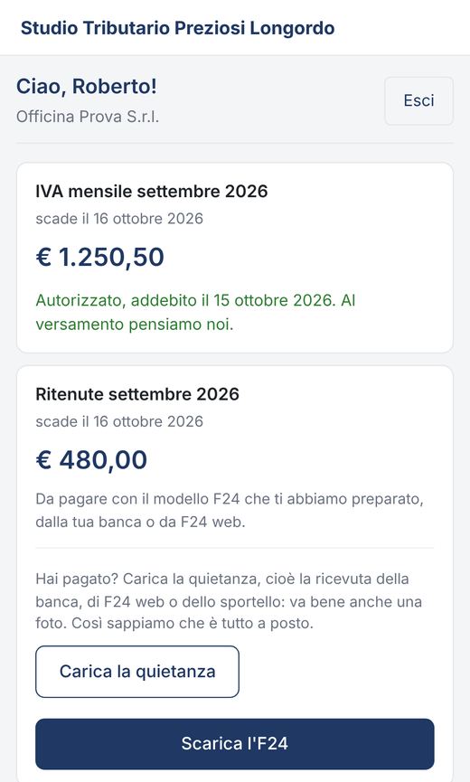 F24 da pagare in autonomia